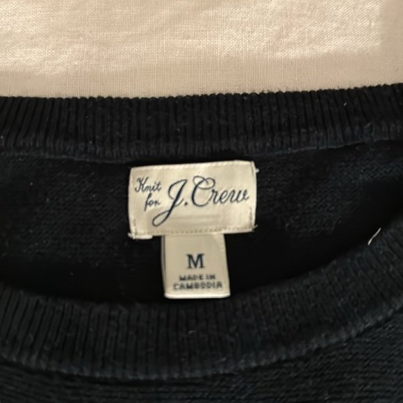 J Crew Cotton Sweater Black Size Medium - Picture 2 of 4